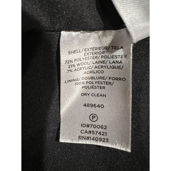 LOFT Womens Gray Leopard Spotted Moto Coat Asymmetric Zip Wool Blend size Medium - Picture 9 of 10